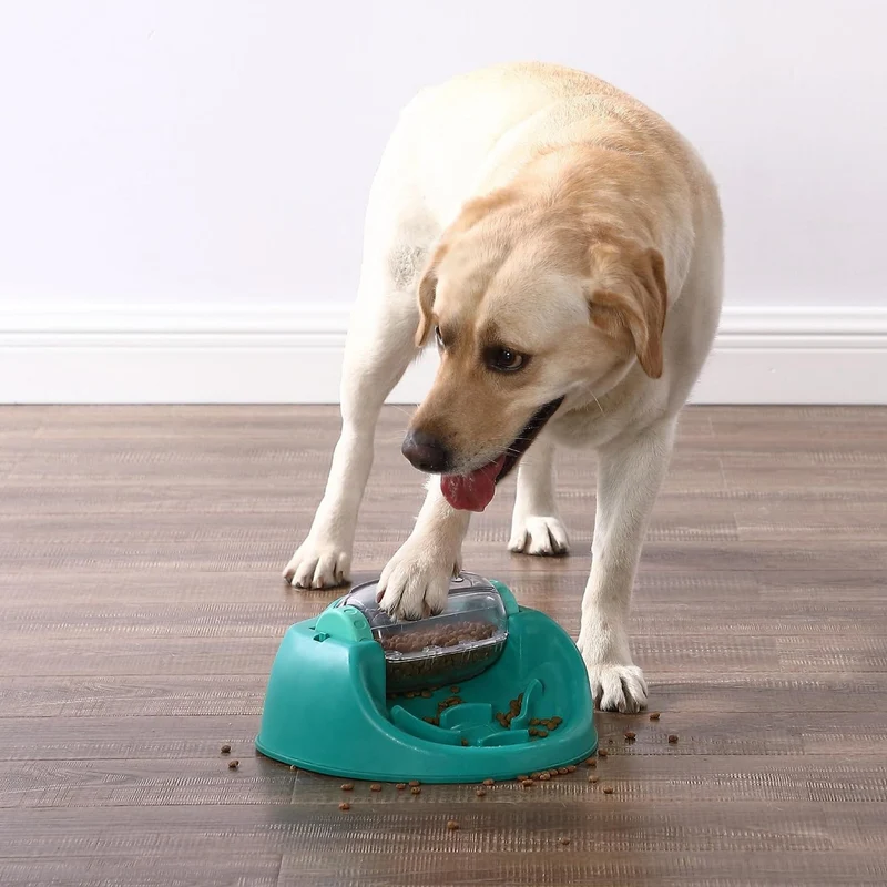 Nina Ottosson Dog Spin N' Eat – Interaktives Intelligenzspielzeug & Anti-Schling-Napf gegen Langeweile und Stress