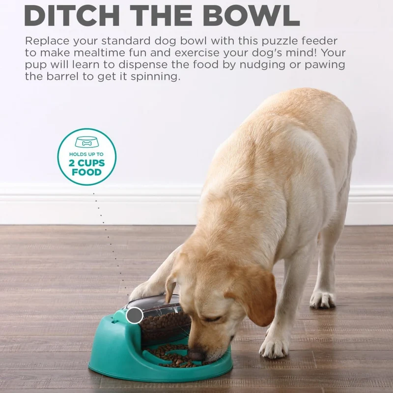 Nina Ottosson Dog Spin N' Eat – Interaktives Intelligenzspielzeug & Anti-Schling-Napf gegen Langeweile und Stress