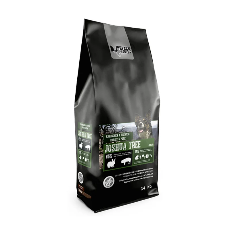 Black Canyon Joshua Tree Hundefutter mit Kaninchen & Schwein – Getreidefreies Premium-Trockenfutter für ernährungssensible Hunde