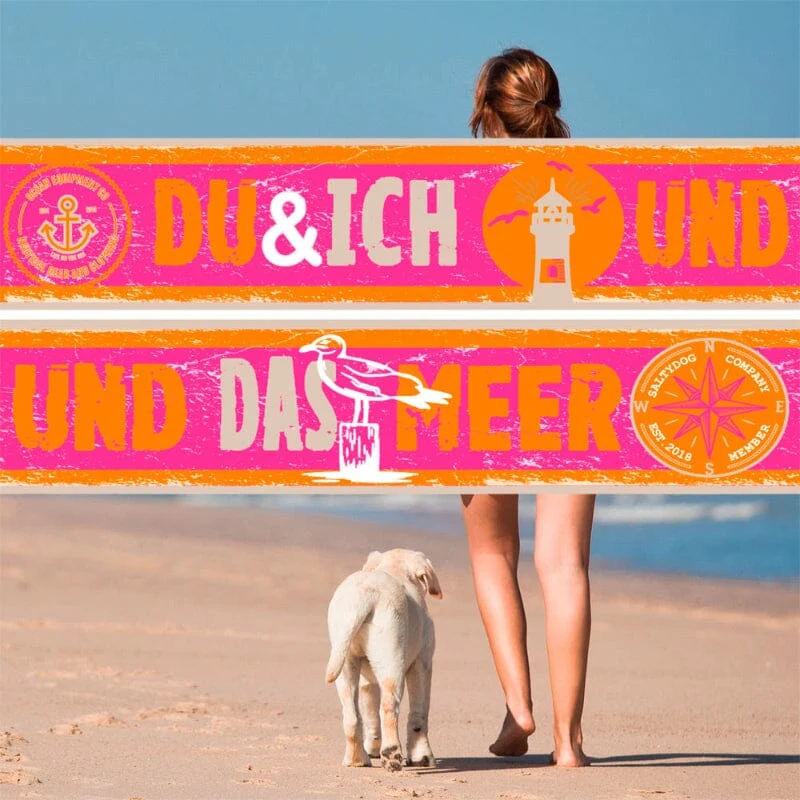 SALTYDOG | Halsband DU & ICH & DAS MEER | Pink