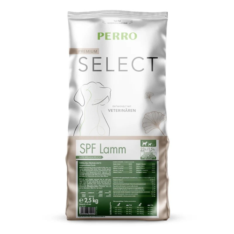 Perro Select SPF Lamm Trockenfutter – Halbfeucht & Hochverdaulich für große Rassen mit empfindlichem Magen