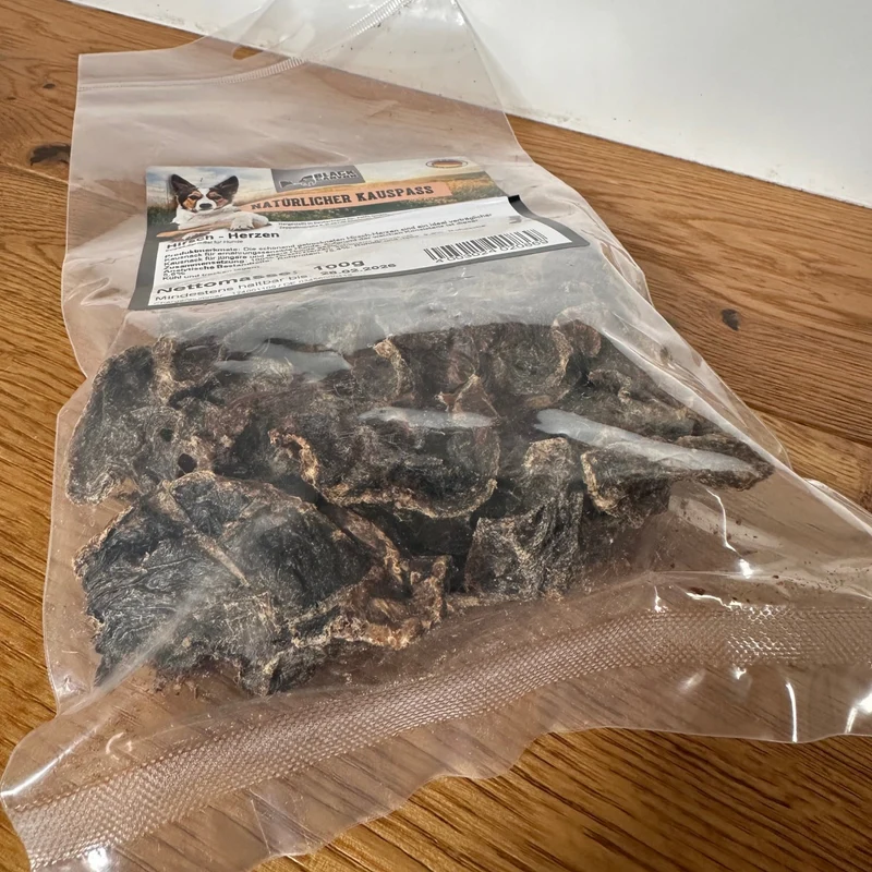 Black Canyon Hirsch-Herzen – Natürlicher Premium Kausnack für Hunde, schonend getrocknet, besonders verträglich für ernährungssensible Vierbeiner
