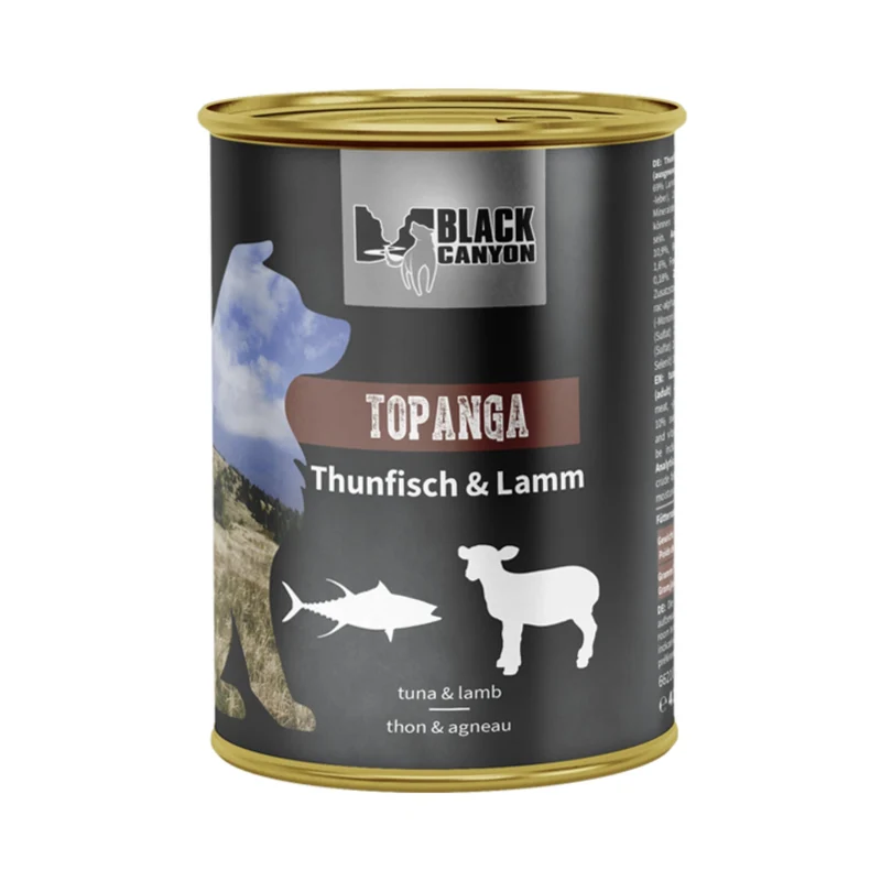 Black Canyon Topanga Nassfutter mit Thunfisch & Lamm – Getreidefrei, Natürlich & Schonend Zubereitet für Gesunde Hunde