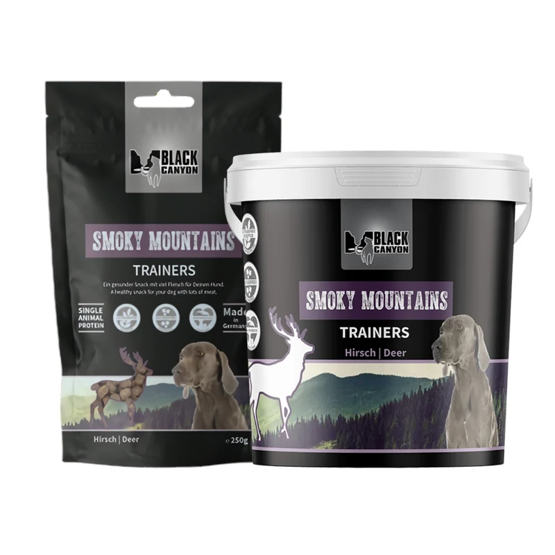 Black Canyon Trainers Smoky Mountains - Premium Hirsch-Snack für ernährungssensible Hunde | Monoprotein, getreidefrei & ideal fürs Training