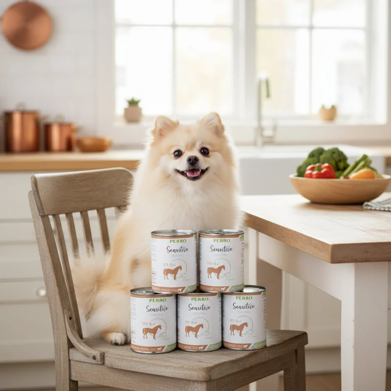 Perro Sensitive Control Pferd & Gemüse – Hypoallergenes Premium Nassfutter für Hunde mit Futtermittelallergien, Getreidefrei & Glutenfrei
