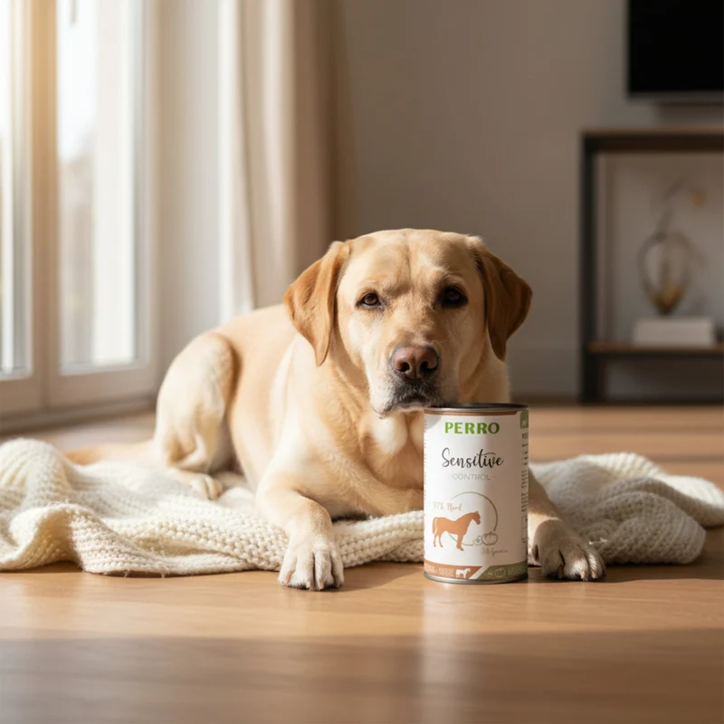 Perro Sensitive Control Pferd & Gemüse – Hypoallergenes Premium Nassfutter für Hunde mit Futtermittelallergien, Getreidefrei & Glutenfrei