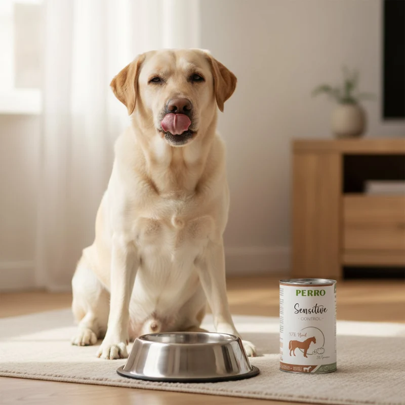 Perro Sensitive Control Pferd & Gemüse – Hypoallergenes Premium Nassfutter für Hunde mit Futtermittelallergien, Getreidefrei & Glutenfrei