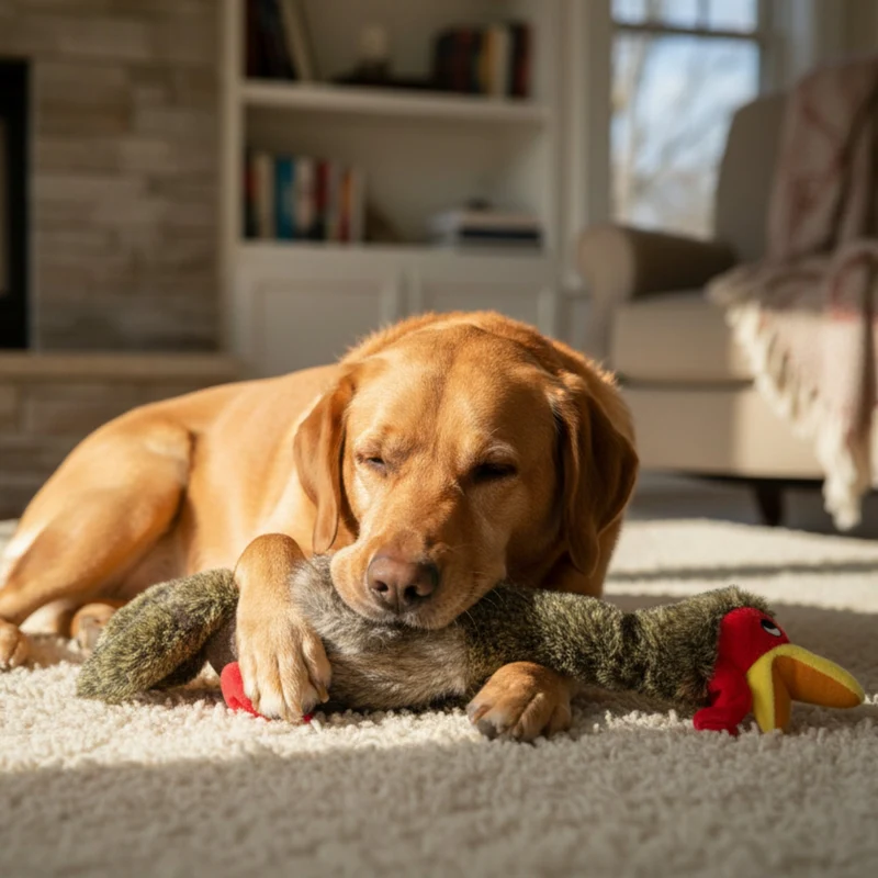KONG Shakers Honkers Turkey – Interaktives Plüsch-Hundespielzeug mit Quietscher & extra langem Hals zum Schütteln und Zerren