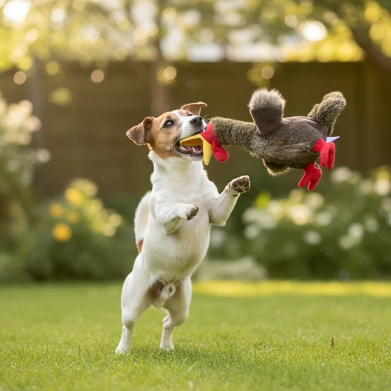 KONG Shakers Honkers Turkey – Interaktives Plüsch-Hundespielzeug mit Quietscher & extra langem Hals zum Schütteln und Zerren