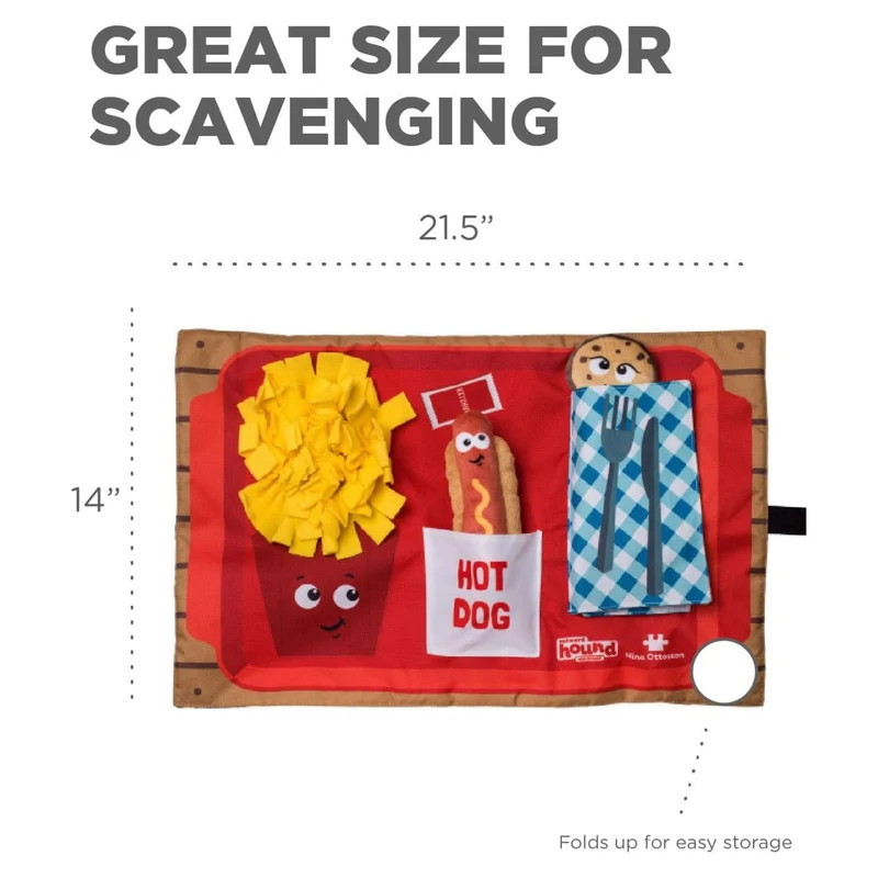 Nina Ottosson Schnüffelmatte Fast Food Fun – Intelligenzspielzeug gegen Langeweile & Unterforderung – Level 2
