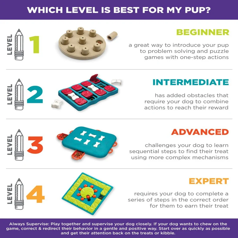 Nina Ottosson Treat Maze – Interaktives Intelligenzspielzeug gegen Langeweile & Unterforderung – Level 2 Denkspiel für Hunde