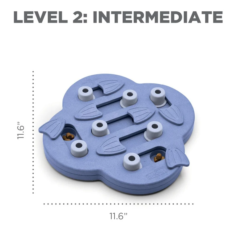 Nina Ottosson Dog Hide N' Slide – Interaktives Intelligenzspielzeug gegen Langeweile, Stress & Schlingfuttern | Level 2 Denkspiel für mentale Auslastung