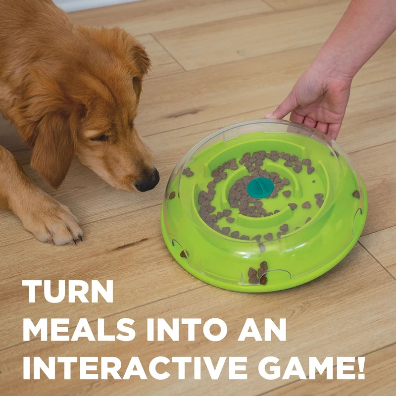 Nina Ottosson Wobble Bowl – Anti-Schling-Napf & Intelligenzspielzeug für Hunde – Fördert langsames Fressen & mentale Auslastung – Level 1