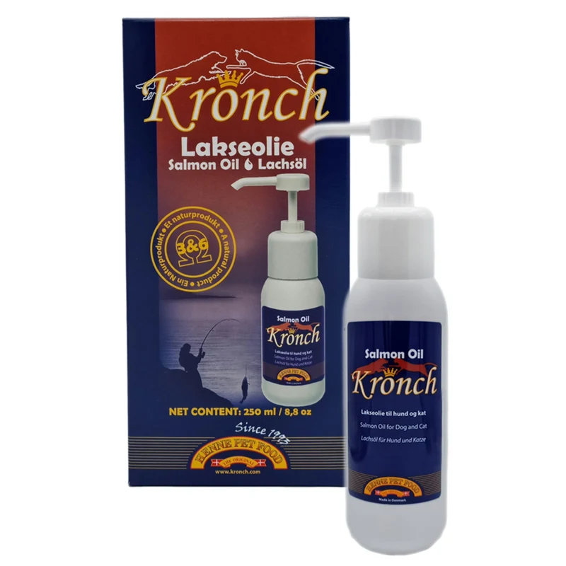 Henne Pet Food Kronch Premium Lachsöl für Hunde – 100% rein & kaltgepresst für glänzendes Fell, gesunde Haut & starke Gelenke
