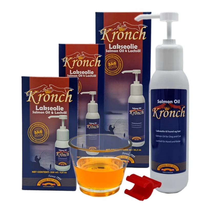 Henne Pet Food Kronch Premium Lachsöl für Hunde – 100% rein & kaltgepresst für glänzendes Fell, gesunde Haut & starke Gelenke
