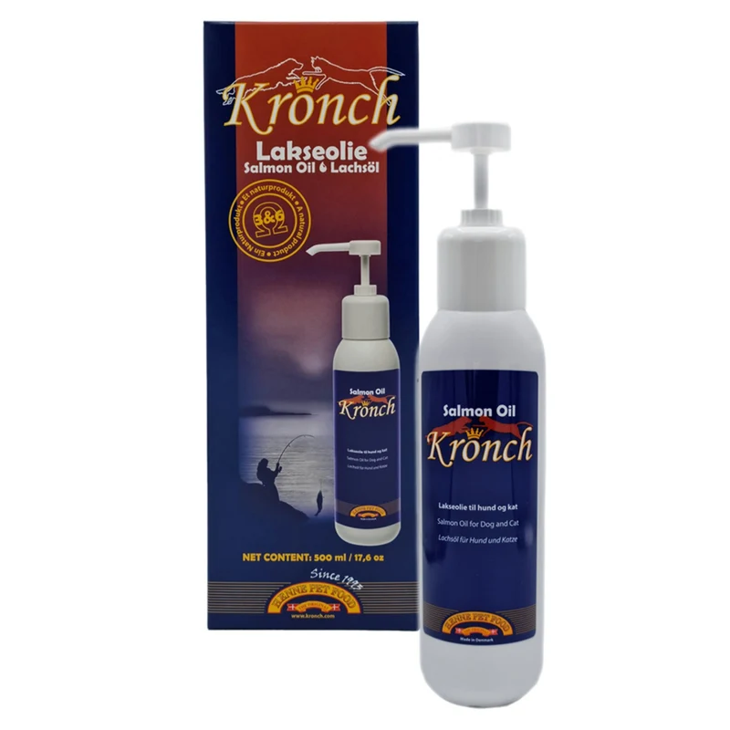Henne Pet Food Kronch Premium Lachsöl für Hunde – 100% rein & kaltgepresst für glänzendes Fell, gesunde Haut & starke Gelenke