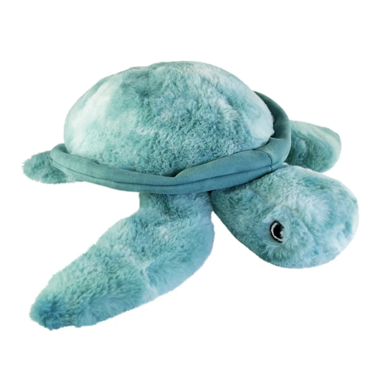 KONG SoftSeas Turtle – Plüsch-Hundespielzeug mit Quietscher & Knistereffekt für interaktiven Wasserspaß und langanhaltende Beschäftigung
