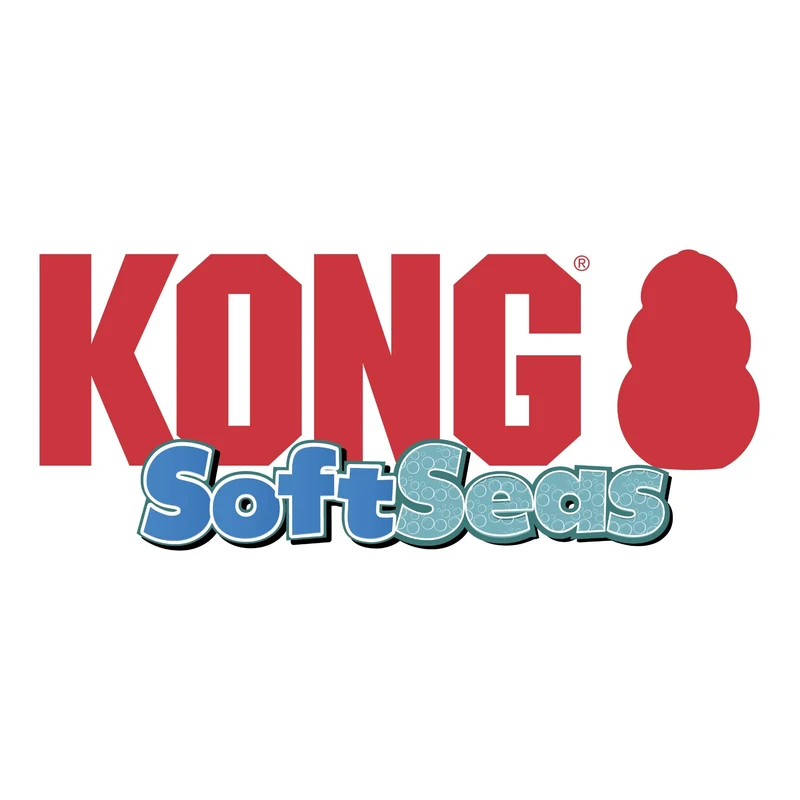 KONG SoftSeas Turtle – Plüsch-Hundespielzeug mit Quietscher & Knistereffekt für interaktiven Wasserspaß und langanhaltende Beschäftigung