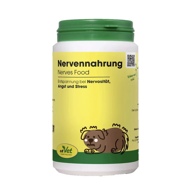 cdVet Nervennahrung – Natürliche Beruhigung für nervöse & ängstliche Hunde und Katzen bei Stress, Angst und Unruhe