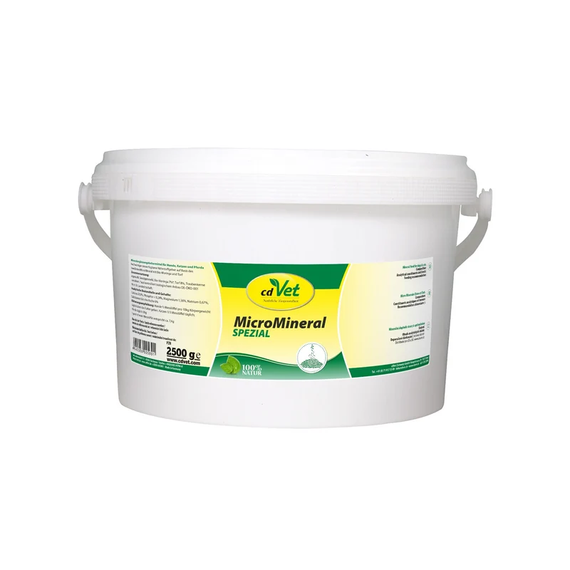 cdVet MicroMineral Spezial – Natürliche Vitalstoffversorgung mit Bio-Moringa & Torf für Hunde und Katzen