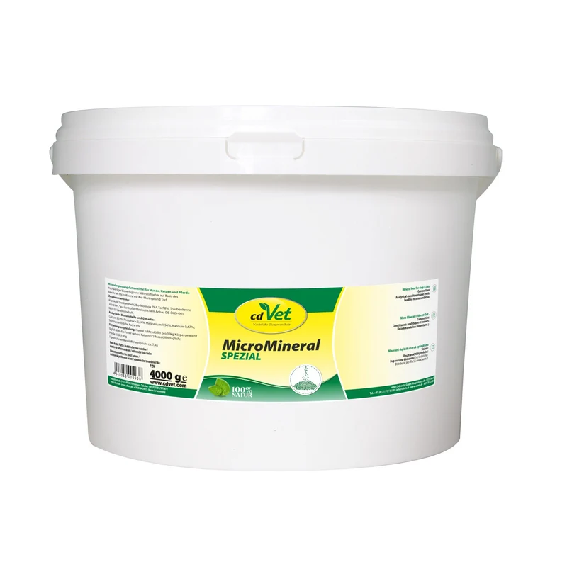 cdVet MicroMineral Spezial – Natürliche Vitalstoffversorgung mit Bio-Moringa & Torf für Hunde und Katzen