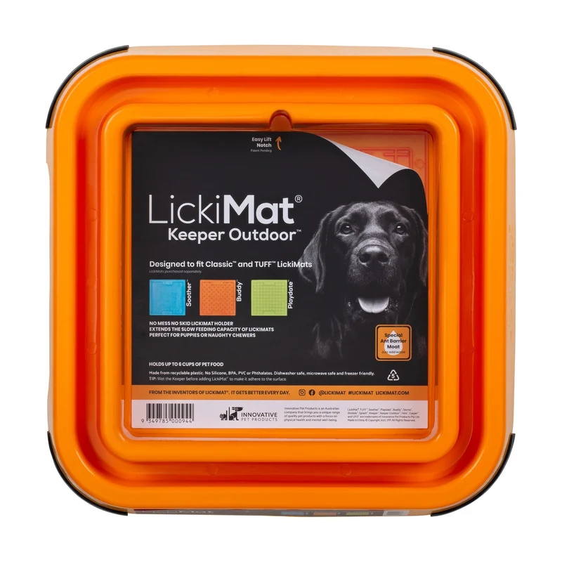 LickiMat Outdoor Keeper – Rutschfester Halter für Schleckmatten im Garten & Terrasse