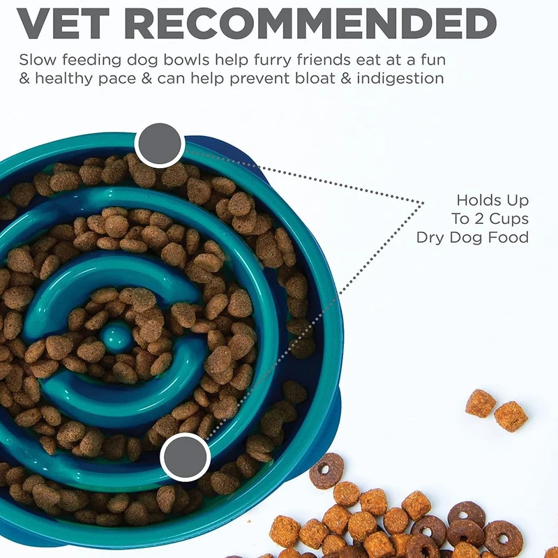 Outward Hound Fun Feeder Slo Bowl – Anti-Schling Napf für gesundes, langsames Fressen & bessere Verdauung