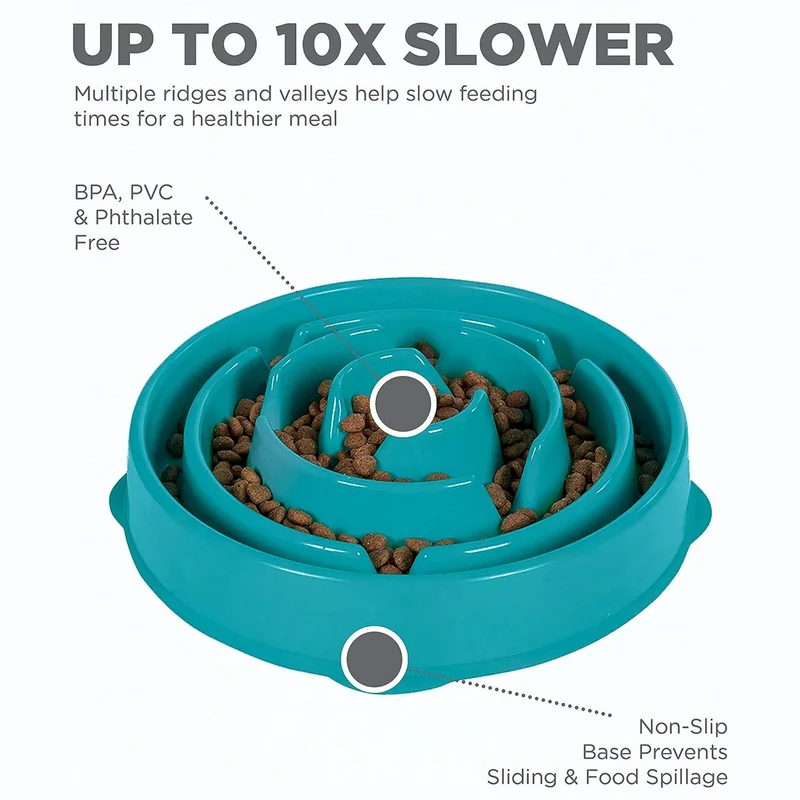 Outward Hound Fun Feeder Slo Bowl – Anti-Schling Napf für gesundes, langsames Fressen & bessere Verdauung