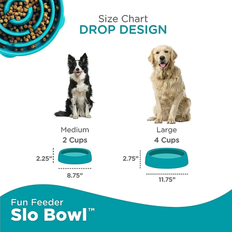 Outward Hound Fun Feeder Slo Bowl – Anti-Schling Napf für gesundes, langsames Fressen & bessere Verdauung
