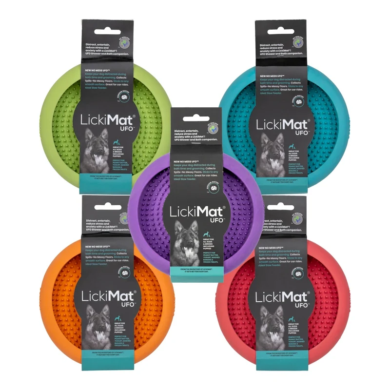 LickiMat Ufo Schleckschale – Premium Anti-Stress Beschäftigung & Beruhigung für ängstliche Hunde