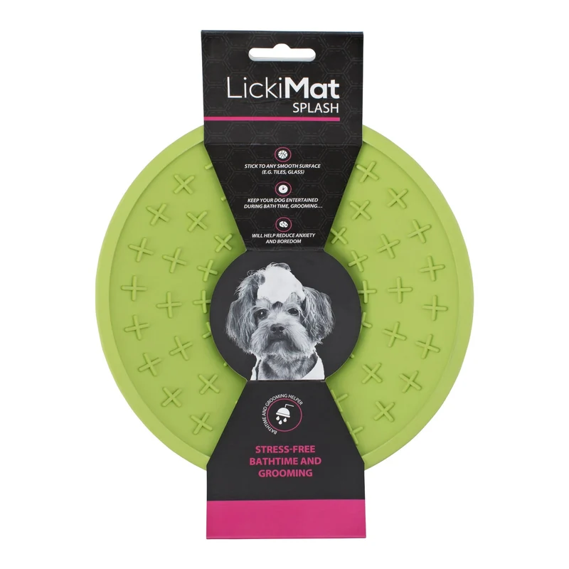 LickiMat Splash Schleckmatte mit Saugnapf – Anti-Stress & Beruhigung für Hunde beim Baden & Duschen