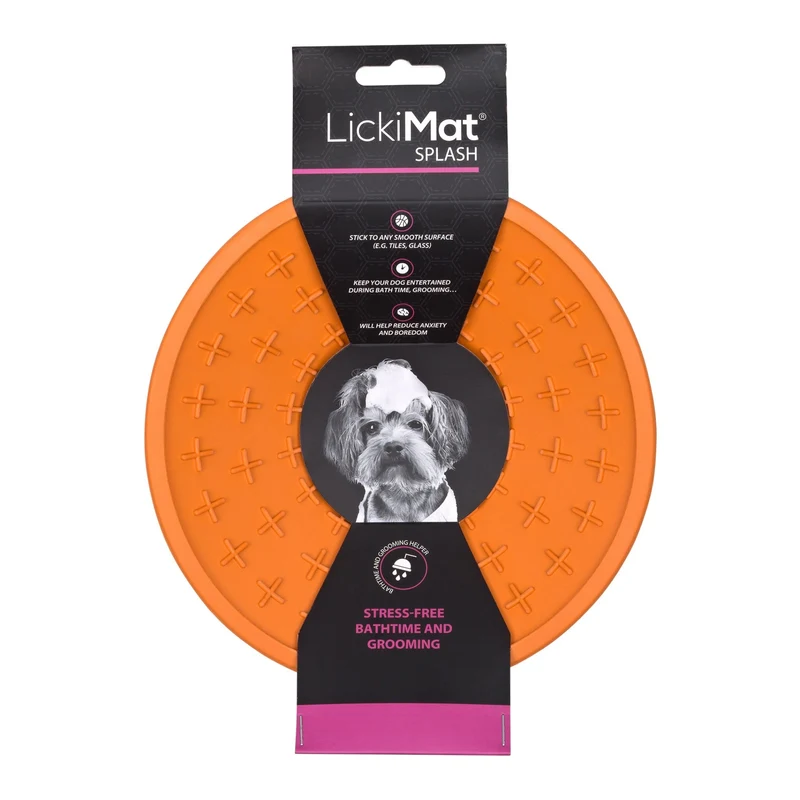 LickiMat Splash Schleckmatte mit Saugnapf – Anti-Stress & Beruhigung für Hunde beim Baden & Duschen