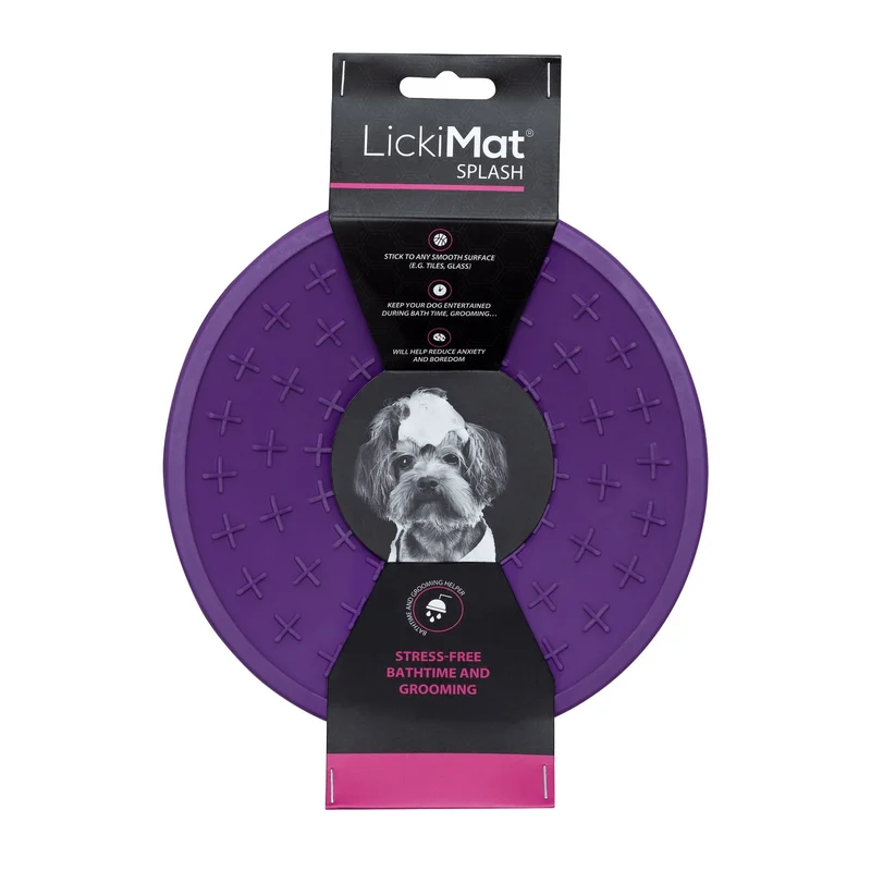 LickiMat Splash Schleckmatte mit Saugnapf – Anti-Stress & Beruhigung für Hunde beim Baden & Duschen