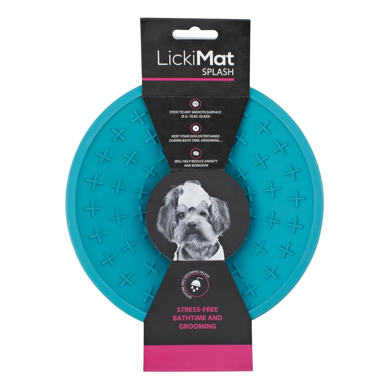 LickiMat Splash Schleckmatte mit Saugnapf – Anti-Stress & Beruhigung für Hunde beim Baden & Duschen