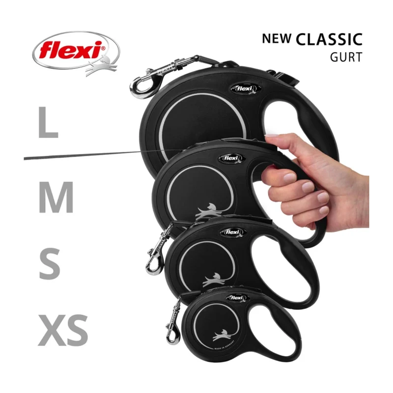 Flexi New Classic Gurtleine – Zuverlässige Roll-Leine für kontrollierte Freiheit & entspannte Spaziergänge