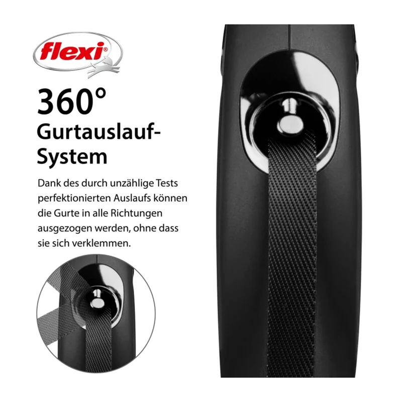 Flexi New Classic Gurtleine – Zuverlässige Roll-Leine für kontrollierte Freiheit & entspannte Spaziergänge