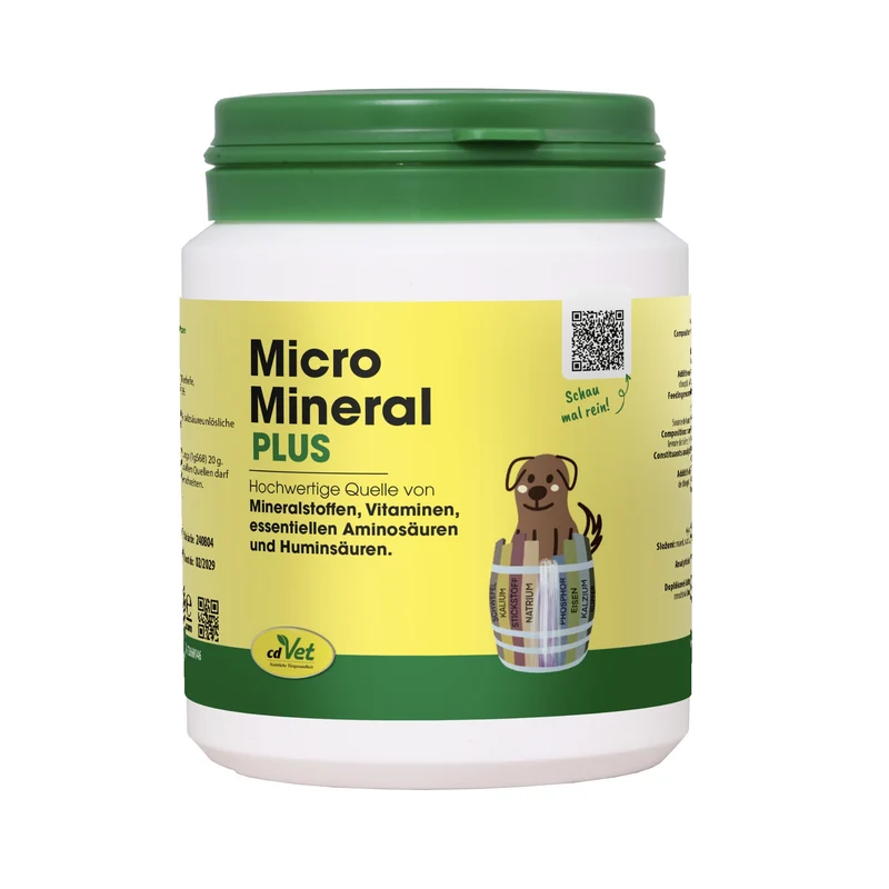 cdVet MicroMineral plus – Premium Mineralstoff-Komplex mit Bio-Moringa für Hunde & Katzen – Unterstützt Vitalität, Muskelaufbau & Zellschutz