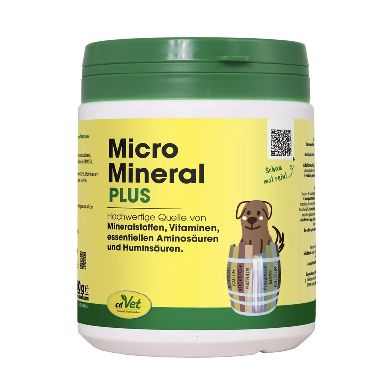 cdVet MicroMineral plus – Premium Mineralstoff-Komplex mit Bio-Moringa für Hunde & Katzen – Unterstützt Vitalität, Muskelaufbau & Zellschutz