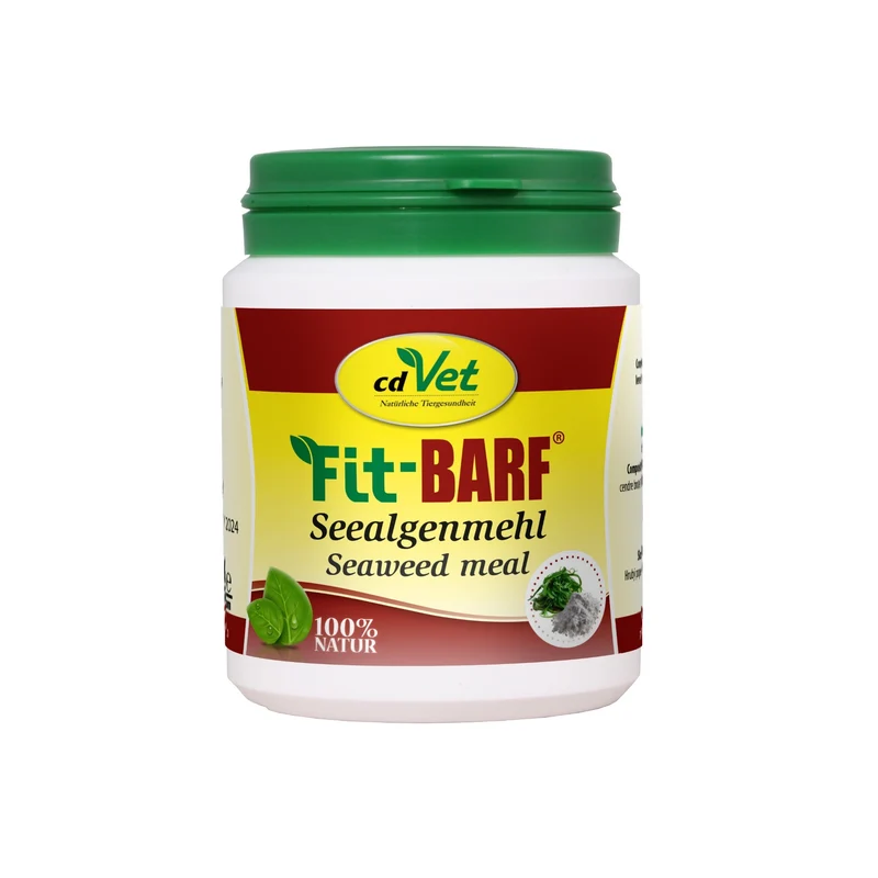cdVet Fit-BARF Seealgenmehl – Premium Mineralstoff-Komplex für glänzendes Fell, optimale Schilddrüsenfunktion und natürliche Vitalität bei Hunden und Katzen