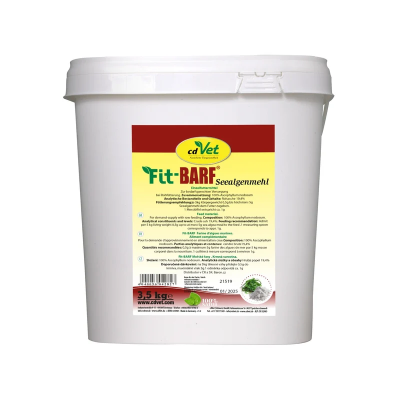 cdVet Fit-BARF Seealgenmehl – Premium Mineralstoff-Komplex für glänzendes Fell, optimale Schilddrüsenfunktion und natürliche Vitalität bei Hunden und Katzen
