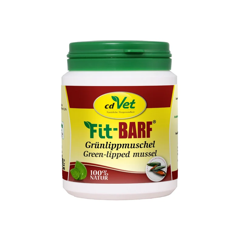 cdVet Fit-BARF Grünlippmuschel – Natürliche Gelenkunterstützung für Hunde mit Omega-3, Glucosamin & Chondroitin