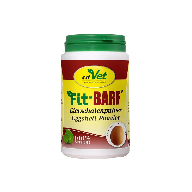cdVet Fit-BARF Eierschalenpulver – Natürliche Kalziumquelle für starke Knochen & Zähne bei Hunden und Katzen