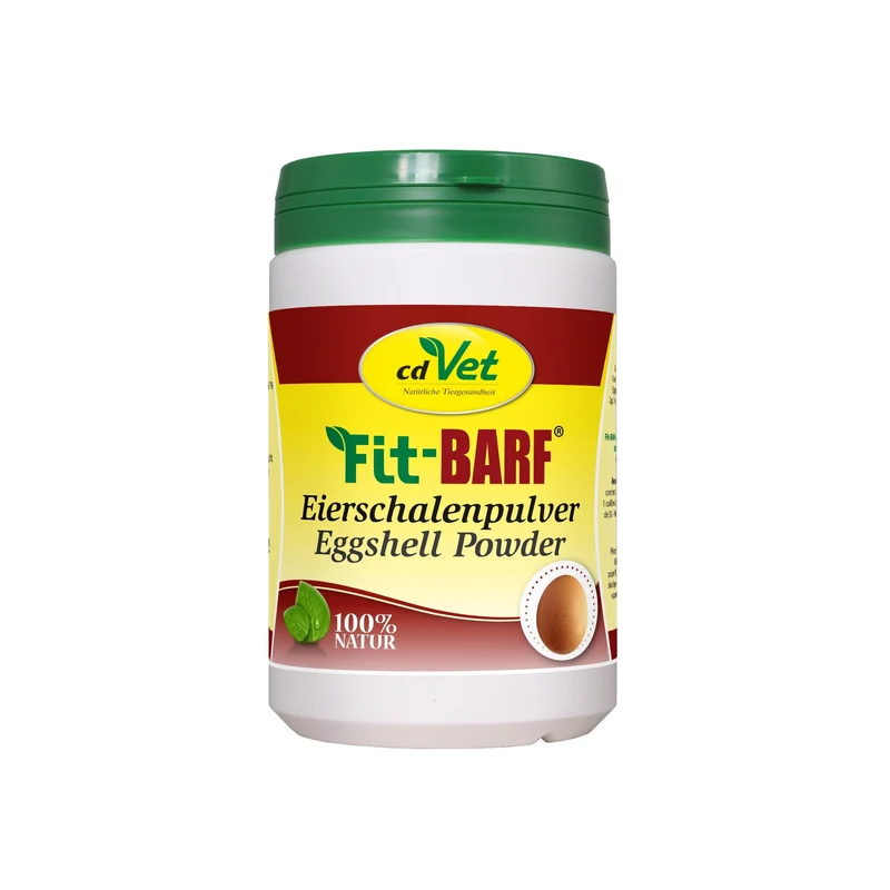 cdVet Fit-BARF Eierschalenpulver – Natürliche Kalziumquelle für starke Knochen & Zähne bei Hunden und Katzen