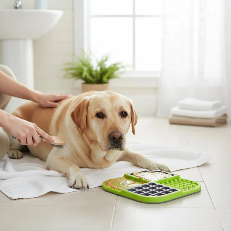 LickiMat Slomo Schleckmatte - Anti-Stress & Beschäftigung für Hunde