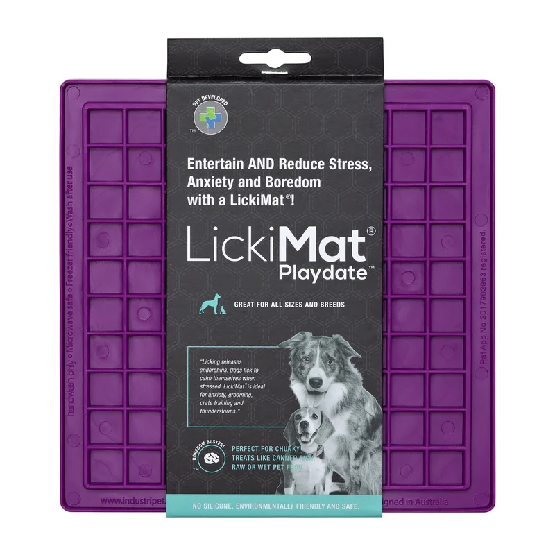 LickiMat Classic Playdate Schleckmatte – Anti-Stress & Beruhigung für ängstliche Hunde