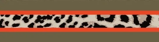 SALTYDOG® | Halsband OLIVE | ORANGE-LEOPARD