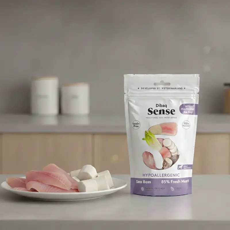 Dibaq Sense Snack Perros Hipoalergénico Lubina, 8 x 100 gr