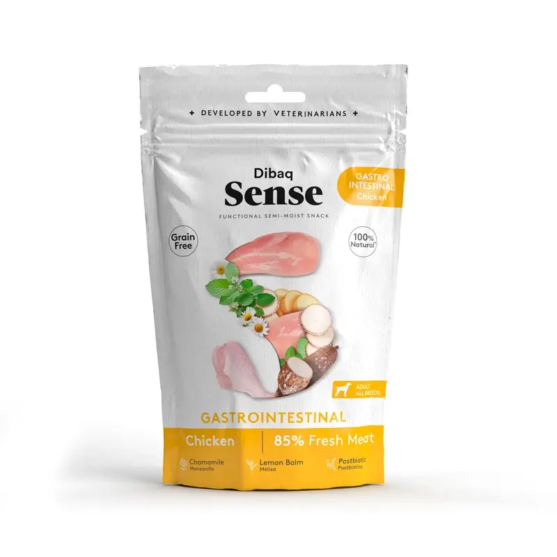 Dibaq Sense Snack Perros Gastrointestinal Pollo, 8 x 100 gr