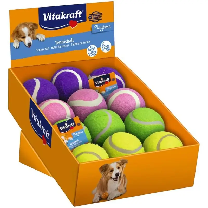 Vitakraft Pelota Tenis Surtido Perro 12 unidades