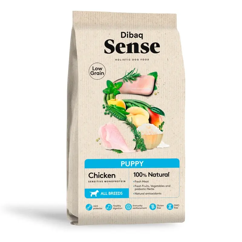Dibaq Sense Pienso Perros Low Grain Pollo Cachorro, 12 kg